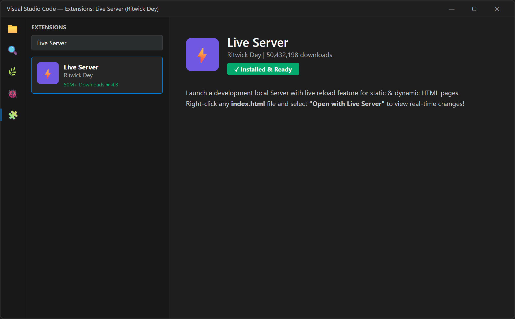 Step 5: Install Live Server and Prettier in Visual Studio Code